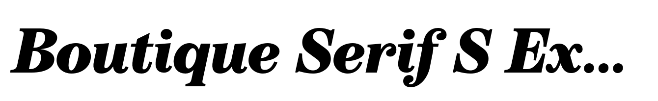 Boutique Serif S Extra Bold Italic